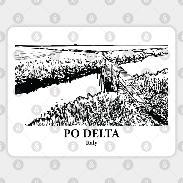 Po Delta - Italy Magnet by Lakeric
